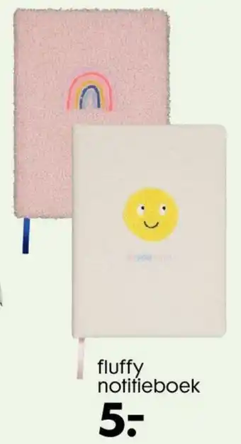 HEMA Fluffy notitieboek aanbieding
