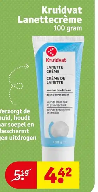 Kruidvat Kruidvat lanettecreme 100g aanbieding