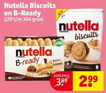 Kruidvat Nutella biscuits en b-ready aanbieding