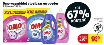 Kruidvat Omo wasmiddel vloeibaar en poeder 4 liter aanbieding