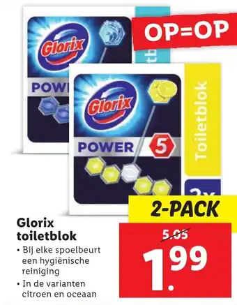 Lidl Glorix toiletblok 2-pack aanbieding