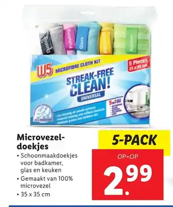 Lidl Microvezel-doekjes 5-pack aanbieding