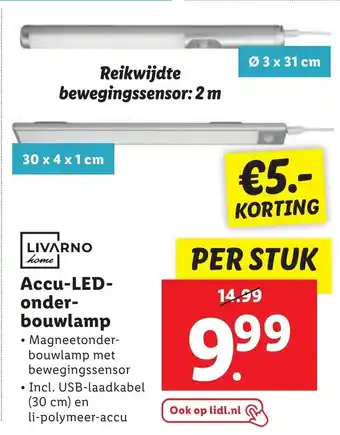 Lidl Livarno home accu-LED-onder-bouwlamp aanbieding