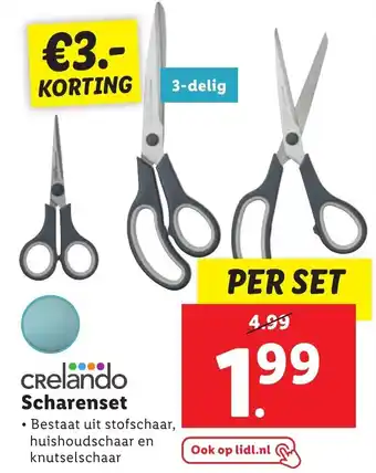 Lidl Crelando scharenset aanbieding