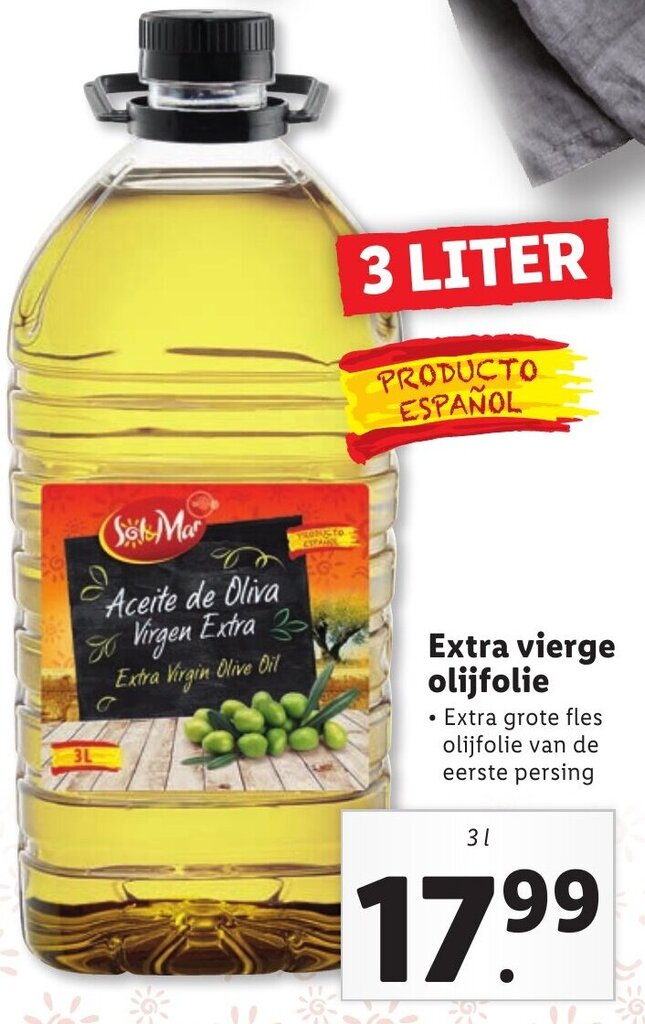 Extra vierge olijfolie 3L aanbieding bij Lidl