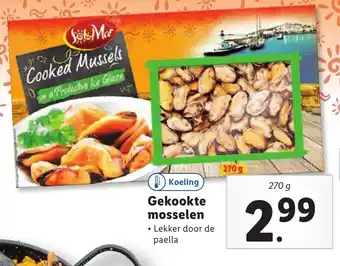 Lidl Gekookte mosselen 270g aanbieding