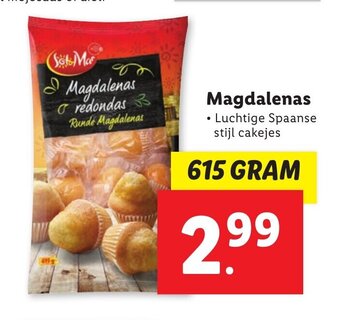 Lidl Magdalenas 615g aanbieding