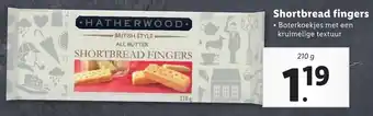 Lidl Shortbread fingers 210g aanbieding