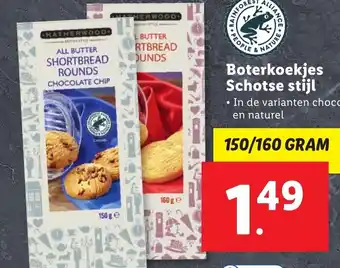 Lidl Boterkoekjes schotse stijl 150g aanbieding