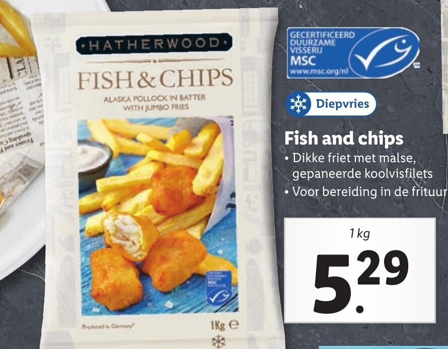 Fish and chips aanbieding bij Lidl