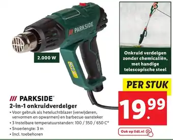 Lidl Parkside 2-in-1 onkruidverdelger per stuk aanbieding