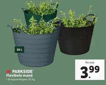 Lidl Parkside flexibele mand per stuk aanbieding