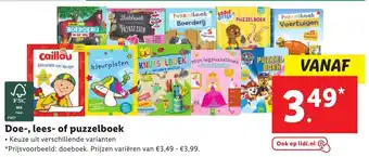 Lidl Doe-, lees- of puzzelboek aanbieding