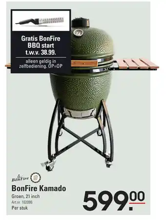 Sligro BonFire Kamado Groen, 21 inch per stuk aanbieding