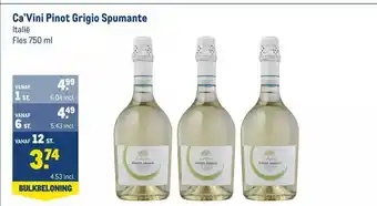 Makro Ca'vini pinot grigio spumante aanbieding