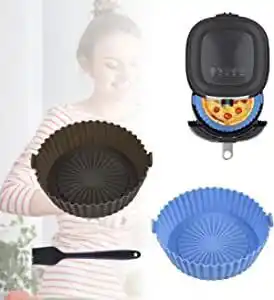 Amazon Airfryer siliconen pot, heteluchtfriteuse, 2 herbruikbare anti-aanbakmatten, universele airfryer, basket, voor oven, magnetro aanbieding