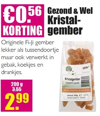 Gezond & Wel Gezond & Wel Kristalgember 200g aanbieding