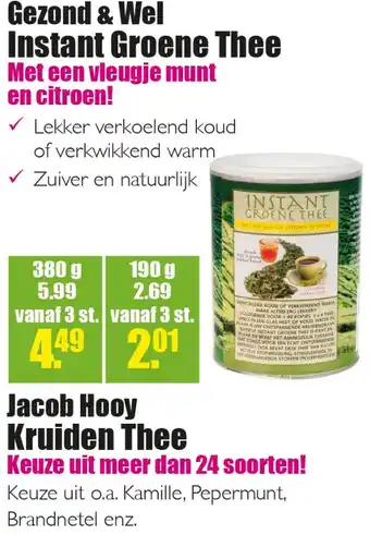 Gezond & Wel Jacob Hooy Kruiden Thee aanbieding