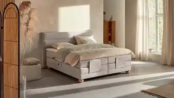 Beter Bed Boxspring solid lina verstelbaar met gestoffeerd matras aanbieding