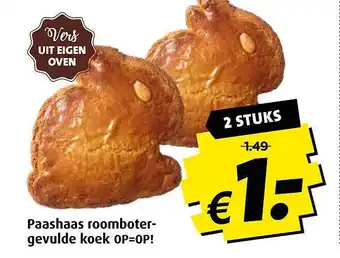 Boni Paashaas Roombotergevulde Koek aanbieding