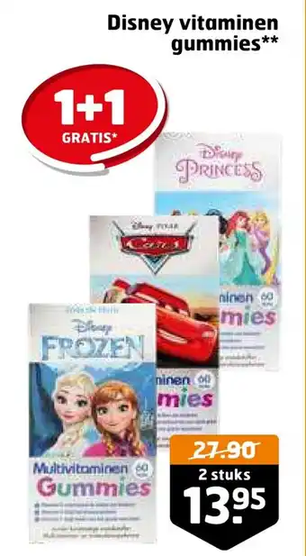 Trekpleister Disney vitaminen gummies 1+1 gratis aanbieding