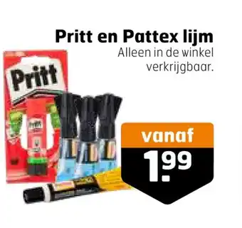 Trekpleister Pritt en Pattex lijm aanbieding