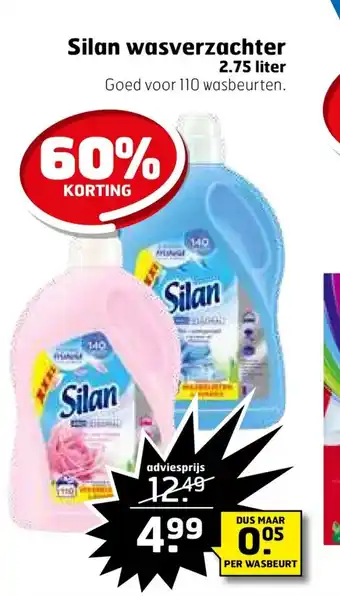 Trekpleister Silan wasverzachter 2.75 liter aanbieding