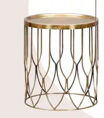 Leen Bakker Bijzettafel Verdi - messingkleur - 40x35 cm aanbieding