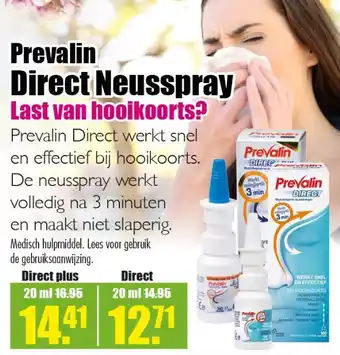Gezond & Wel Prevalin Direct Neusspray 20ml aanbieding