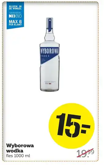 Coop Wyborowa vodka 1000ml aanbieding