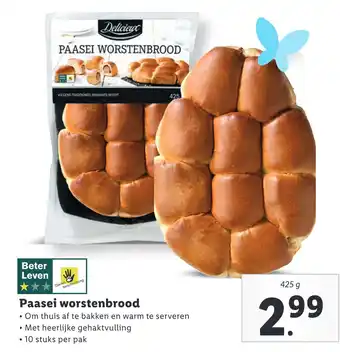 Lidl Paasei worstenbrood aanbieding