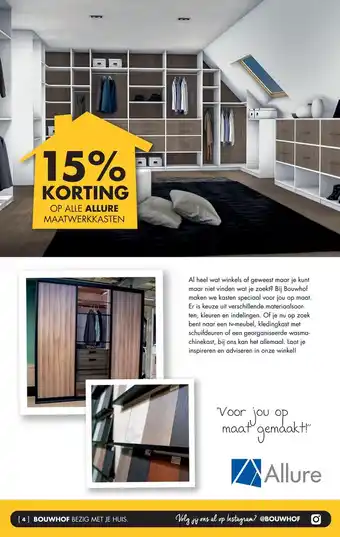 Bouwhof 15% Korting Op Alle Allure Maatwerkkasten aanbieding