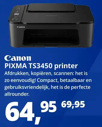 Paradigit Canon PIXMA TS3450 printer aanbieding