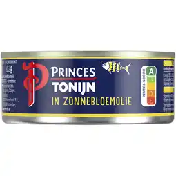 Albert Heijn Princes tonijnstukken in zonnebloemolie aanbieding