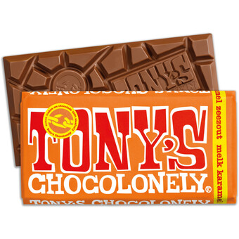 Albert Heijn Tony's chocolonely melk karamel zeezout aanbieding