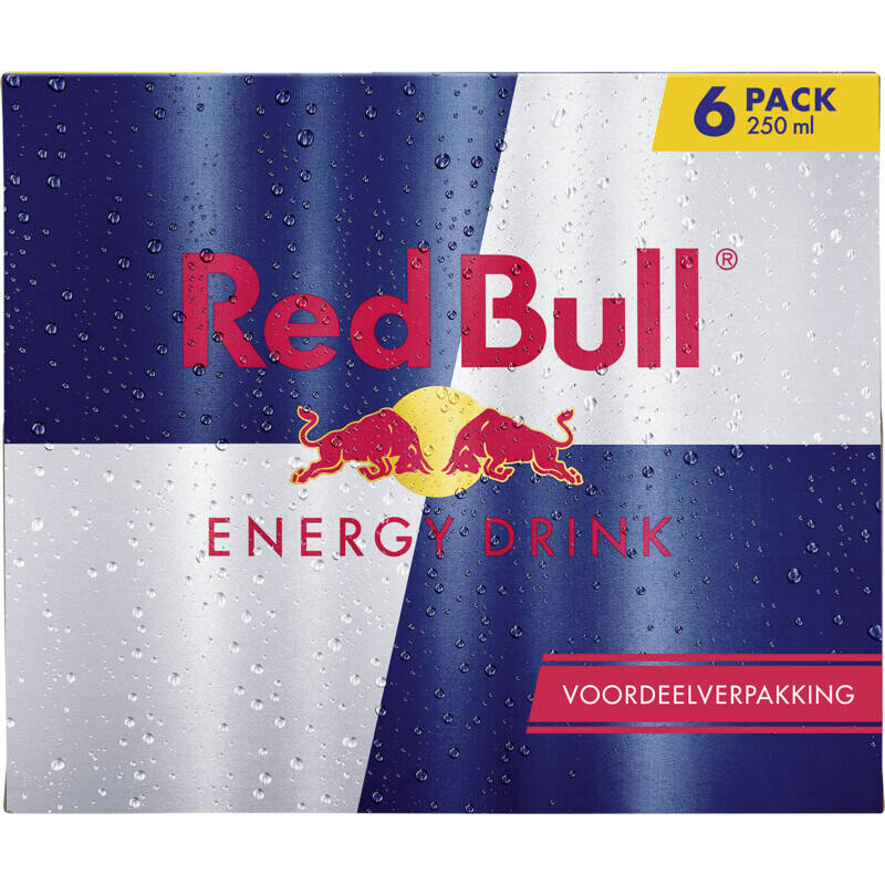Red bull energy drink 6pack aanbieding bij Albert Heijn