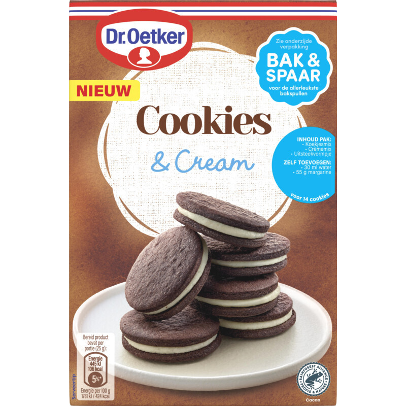 Dr. oetker cookies & cream aanbieding bij Albert Heijn