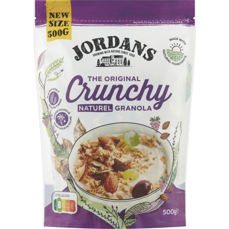 Jordans crunchy naturel granola aanbieding bij Albert Heijn