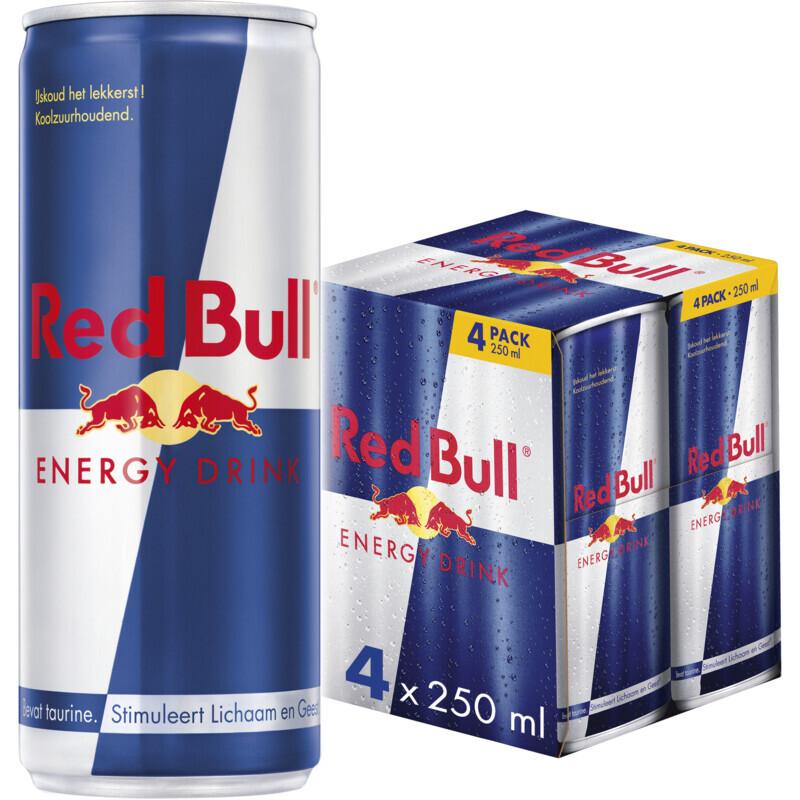 Red bull energy drink 4pack aanbieding bij Albert Heijn