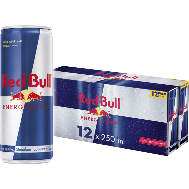 Red bull energy drink 12pack aanbieding bij Albert Heijn