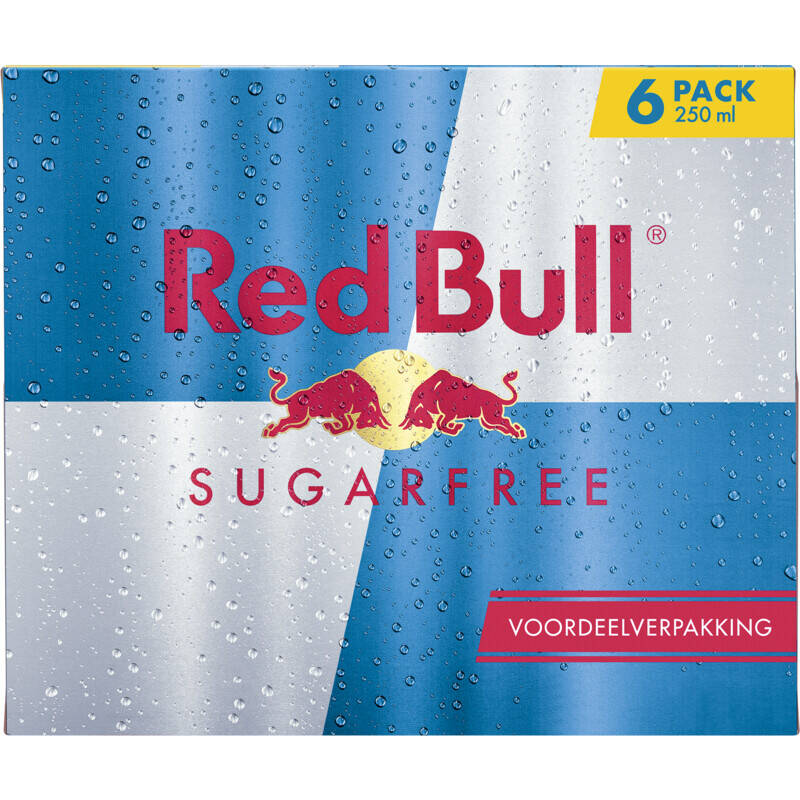 Red bull energy drink suikervrij 6pack aanbieding bij Albert Heijn