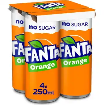 Albert Heijn Fanta orange no sugar 4-pack aanbieding