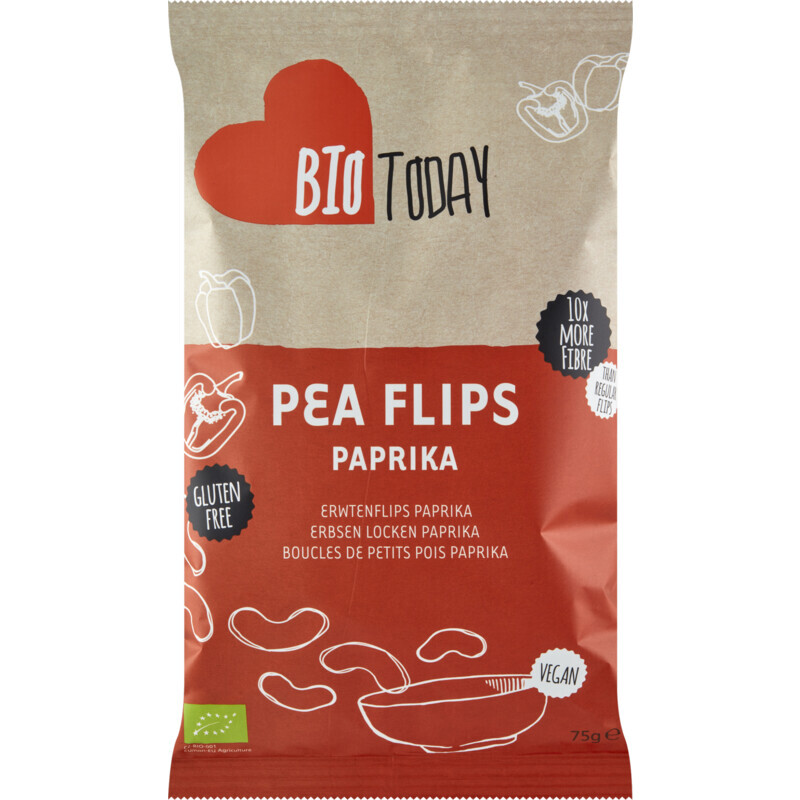 Biotoday pea flips paprika aanbieding bij Albert Heijn