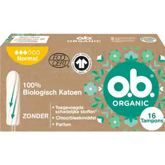 Albert Heijn O.b. organic cotton tampons normaal aanbieding