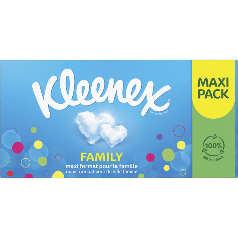 Kleenex family maxi pack tissues aanbieding bij Albert Heijn