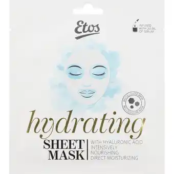 Albert Heijn Etos hydrating sheet mask aanbieding