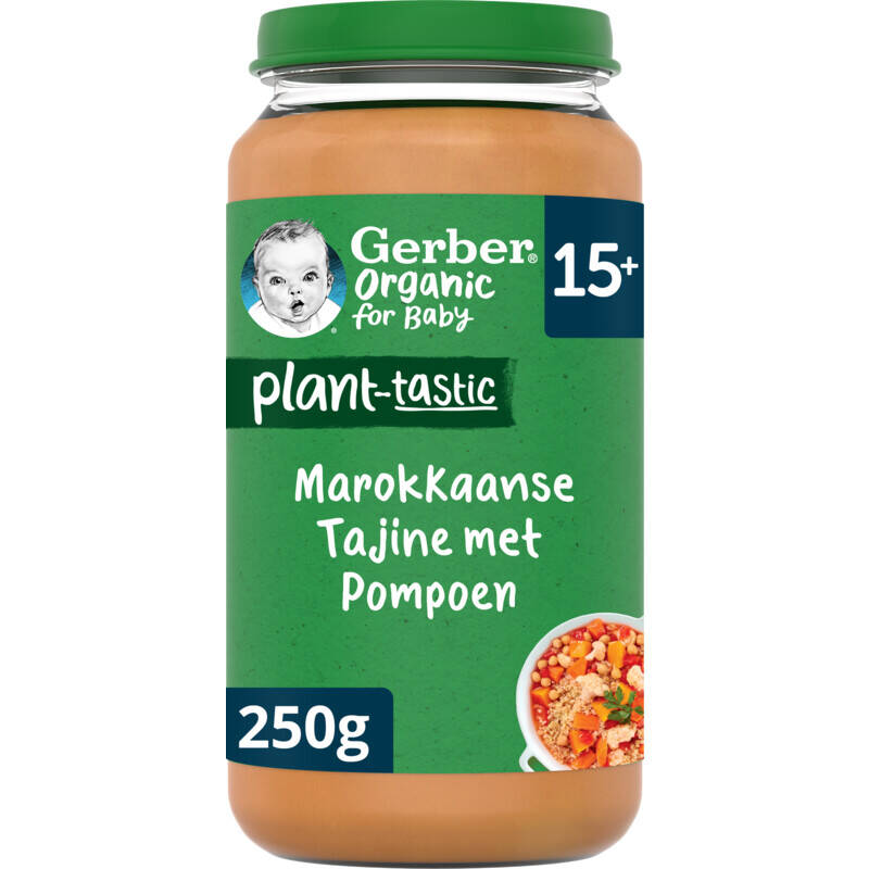 Gerber organic planttastic marokkaanse tajine 15+ mnd aanbieding bij Albert Heijn