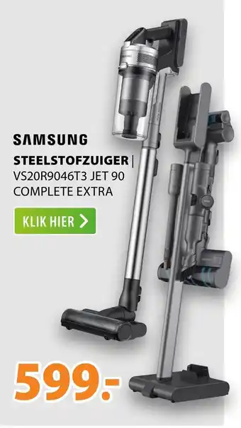Expert Samsung Steelstofzuiger/ VS20R9046T3 JET 90 COMPLETE EXTRA aanbieding