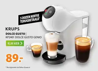 Expert Krups Dolce gusto/KP2401 dolce gusto genio aanbieding