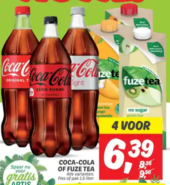 Dekamarkt Coca-cola of fuze tea aanbieding